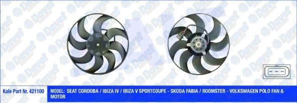 SWG-30926860 Fan Motoru-390 Mm 260/90w (8) Vw Seat Skoda